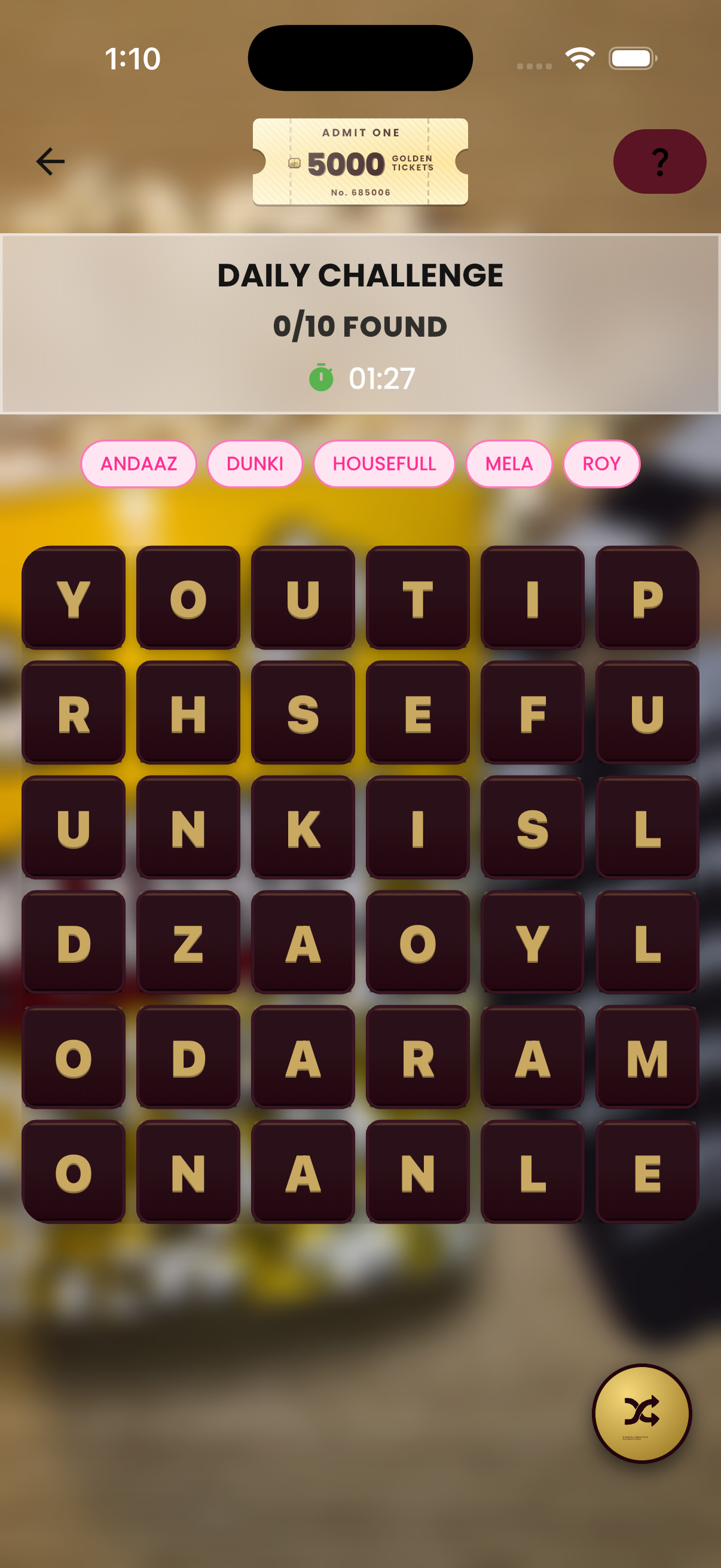Game Play Screen